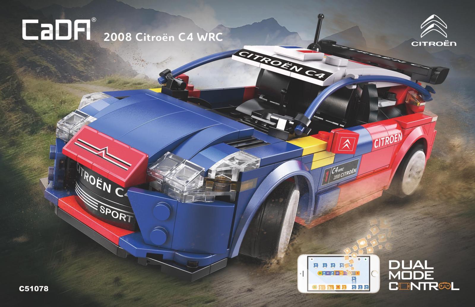 Cada C51078W – Citroën C4 WRC Rally Auto 2008 RC Klemmbaustein