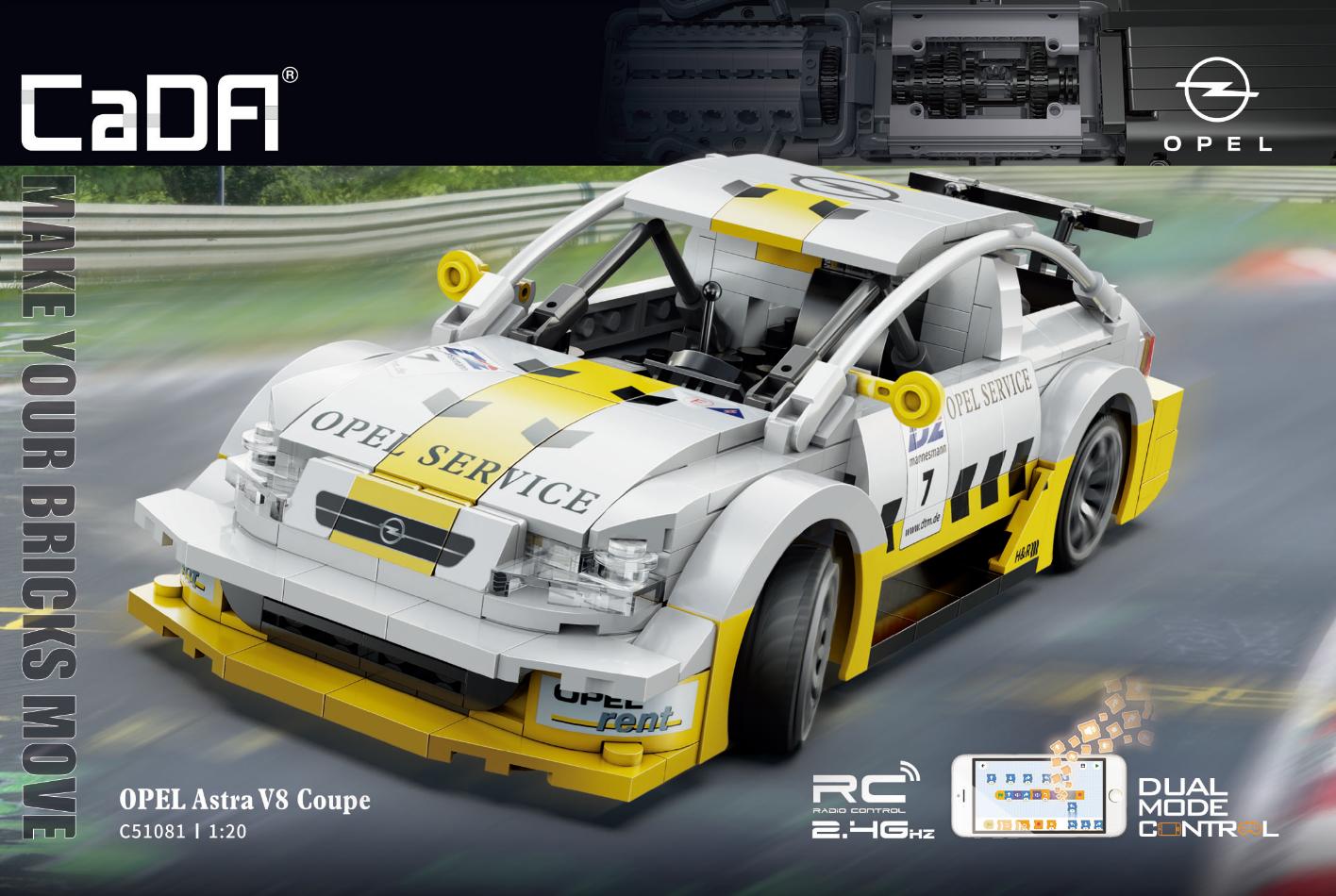 Cada C51081W – Opel Astra V8 Coupé RC Klemmbaustein 1:20