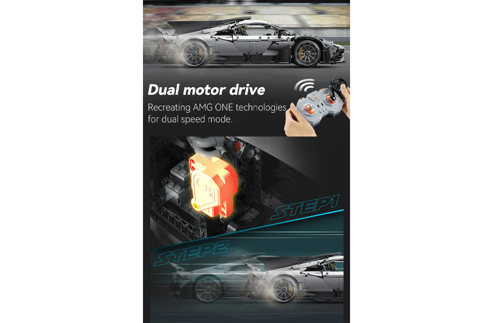 CaDA Master Mercedes-AMG One (C61503W) – 3.295 Teile | 1:8 RC Klemmbaustein-Modell