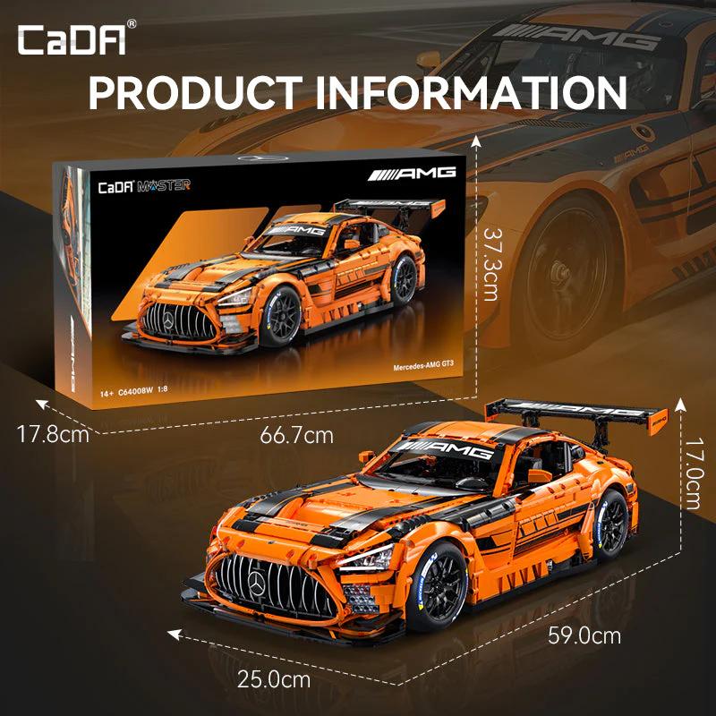 CaDA Master Mercedes-AMG GT3 (C64008W) – 5.466 Teile | 1:8 Klemmbaustein-Modell