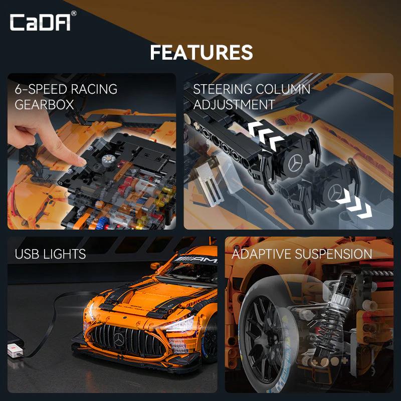 CaDA Master Mercedes-AMG GT3 (C64008W) – 5.466 Teile | 1:8 Klemmbaustein-Modell