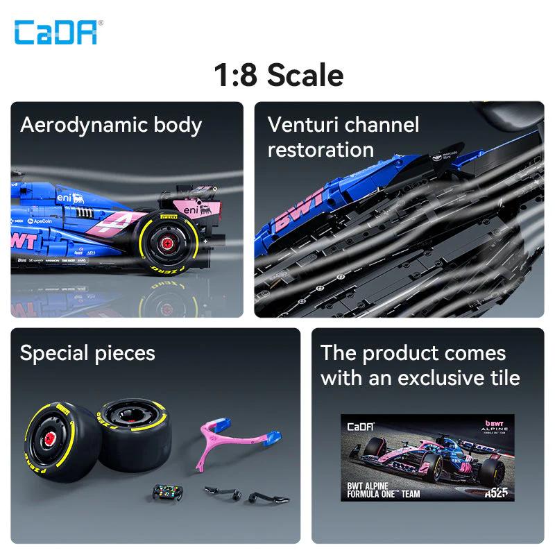 CaDA BWT Alpine F1 A525 (C64012W) – 2.173 Teile | 1:8 Klemmbaustein-Modell