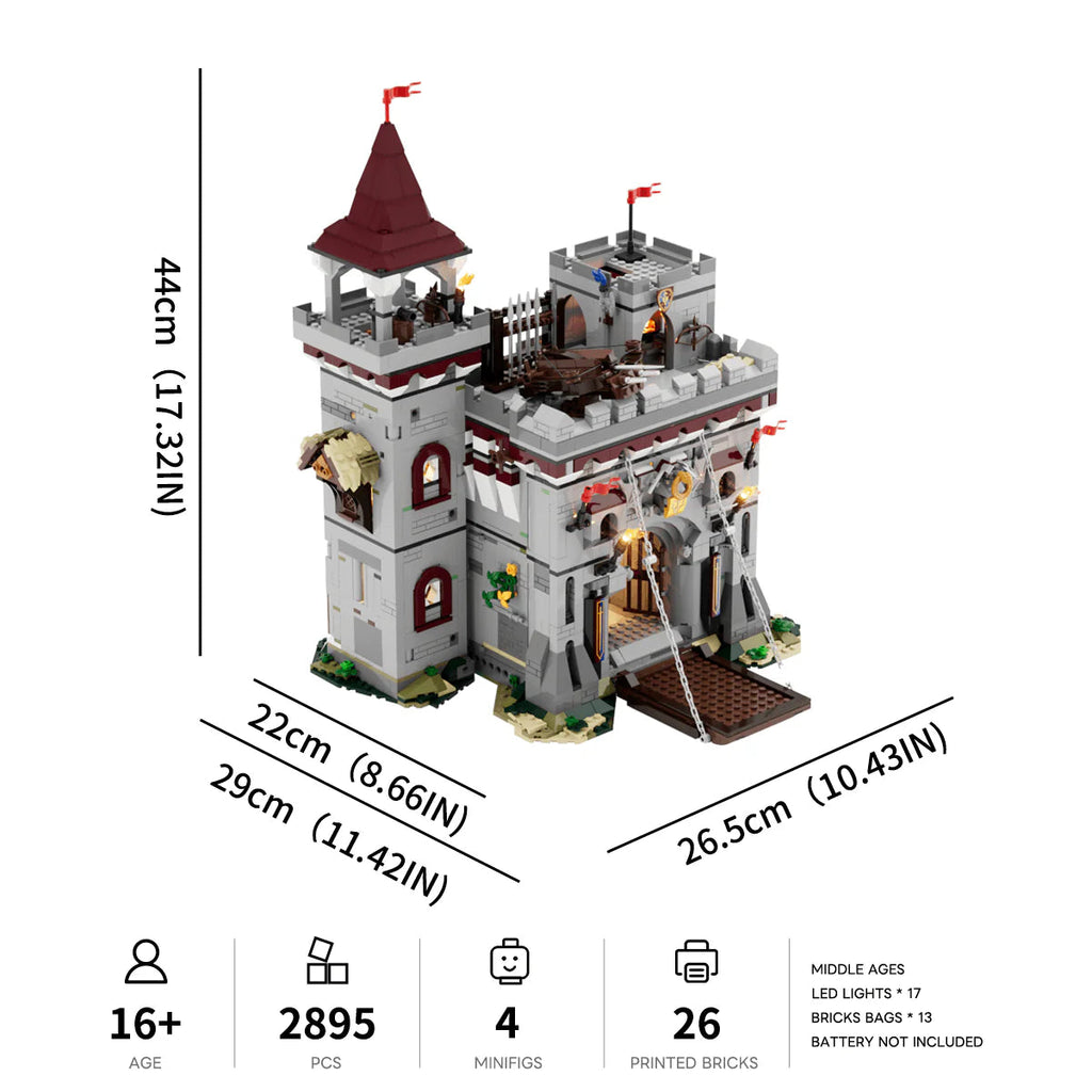 Lumibricks Castle Armory 12011 Abmessungen