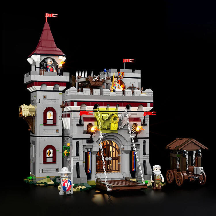 Lumibricks Castle Armory 12011 Nachtansicht LED
