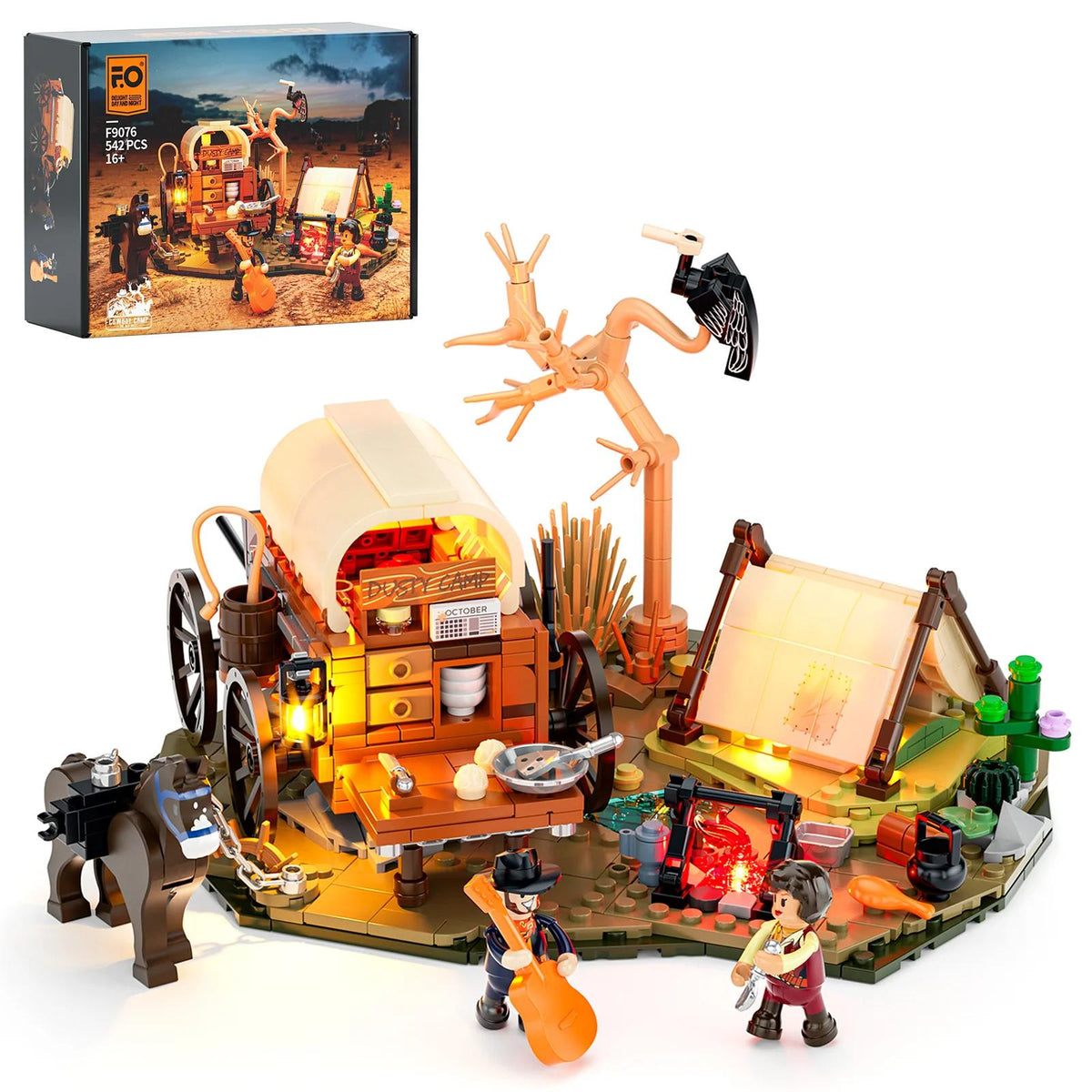 Lumibricks Western Cowboy Camp – LED Bauset